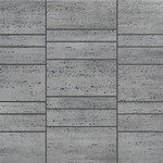 Azulejos de travertino plateado